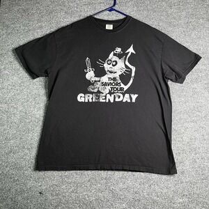 Green Day T-shirt The Saviors Tour Adult 2XL Comfort Colors‎ Black Short Sleeve
